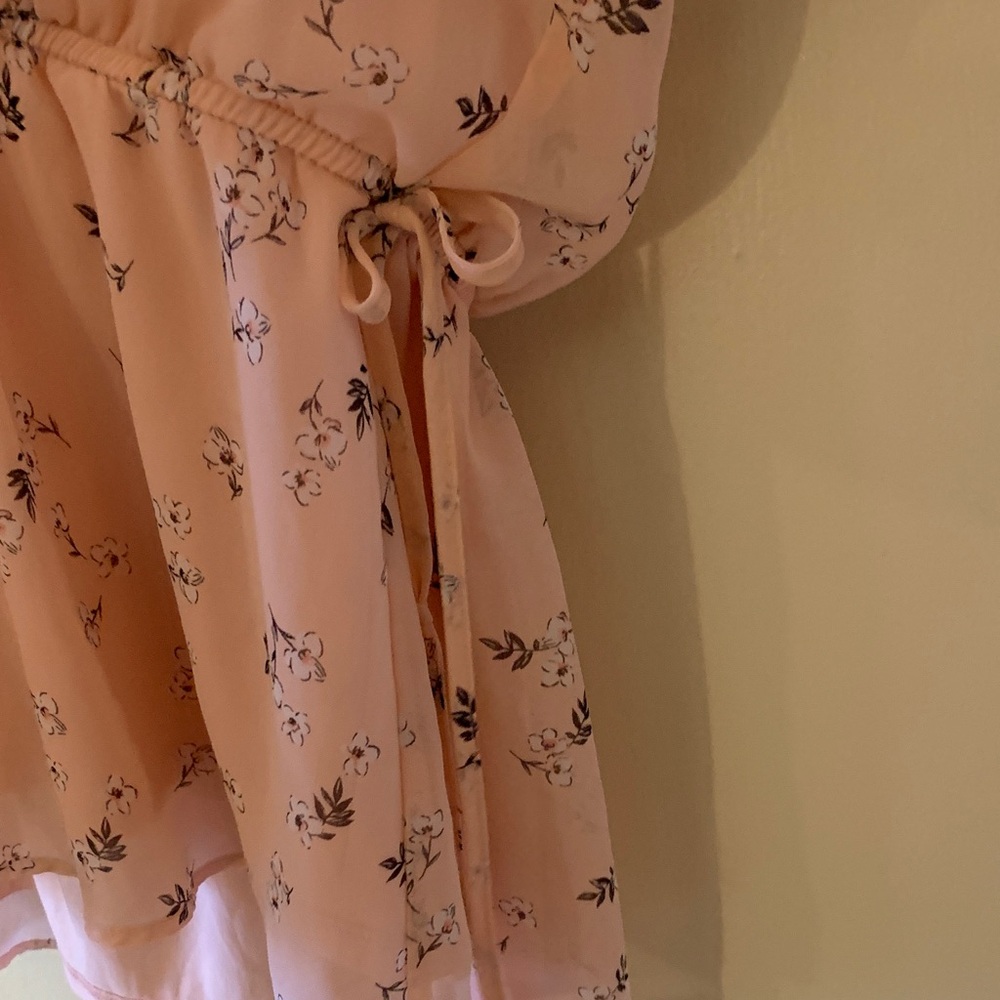 Lane Bryant Pink Floral Ruffle Blouse - Picture 5 of 6
